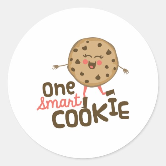 Smart Cookie Runder Aufkleber (Vorderseite)