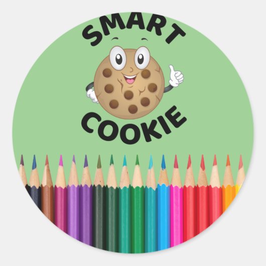 Smart Cookie Runder Aufkleber (Vorderseite)