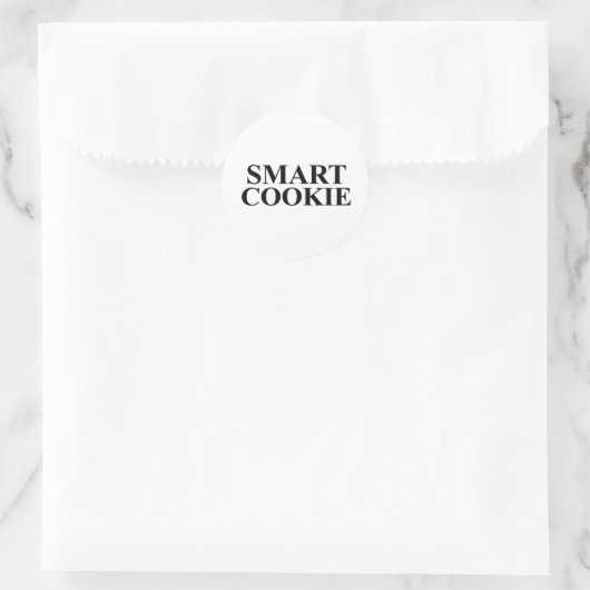 Smart Cookie Runder Aufkleber (Tasche)