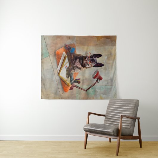 Smart Dutchie Dog Wandteppich (Beispiel (Horizontal))