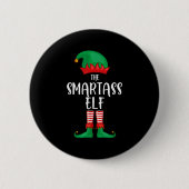 Smart Elf Christmas Party Matching Family Group Pa Button (Vorderseite)