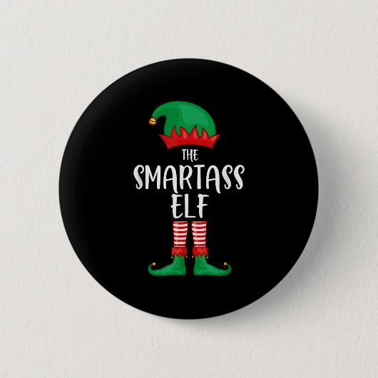 Smart Elf Christmas Party Matching Family Group Pa Button (Vorderseite)