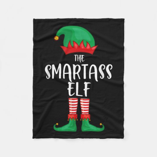 Smart Elf Christmas Party Matching Family Group Pa Fleecedecke (Vorderseite)
