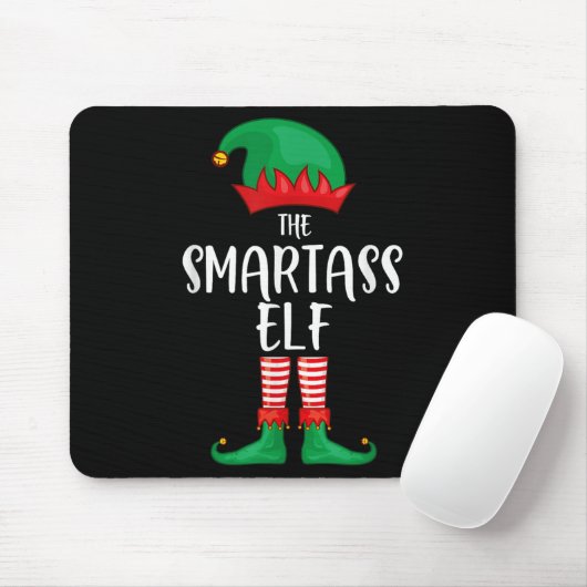 Smart Elf Christmas Party Matching Family Group Pa Mousepad (Mit Mouse)