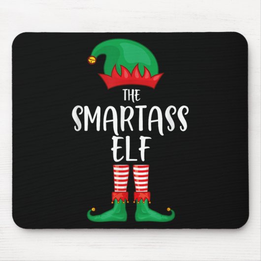 Smart Elf Christmas Party Matching Family Group Pa Mousepad (Vorne)
