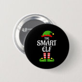 Smart Elf Family Matching Group Christmas Button (Vorne & Hinten)