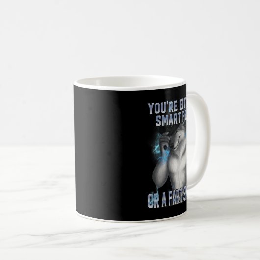 Smart Fella Alpha Wolf Meme Funny Werewolf verfluc Kaffeetasse (VorderseiteRechts)