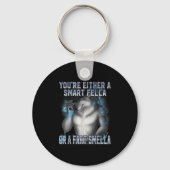 Smart Fella Alpha Wolf Meme Funny Werewolf verfluc Schlüsselanhänger (Vorderseite)