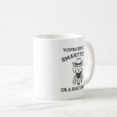 Smart Fella vs Furz Smella - Funny Cowboy Dog Kaffeetasse (VorderseiteRechts)