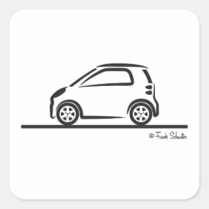 Smart Fortwo Quadratischer Aufkleber