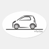 Smart Fortwo Side Ovaler Aufkleber (Vorderseite)