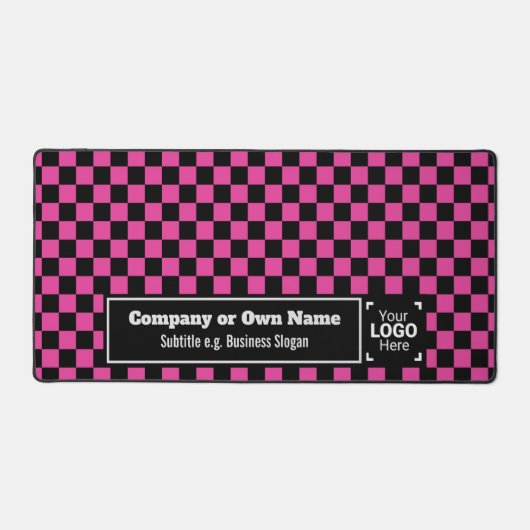 Smart Fuchsia Karo: Berufliches Unternehmen Schreibtischunterlage (Vorderseite)