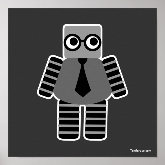Smart Geek Robot Poster (Vorne)