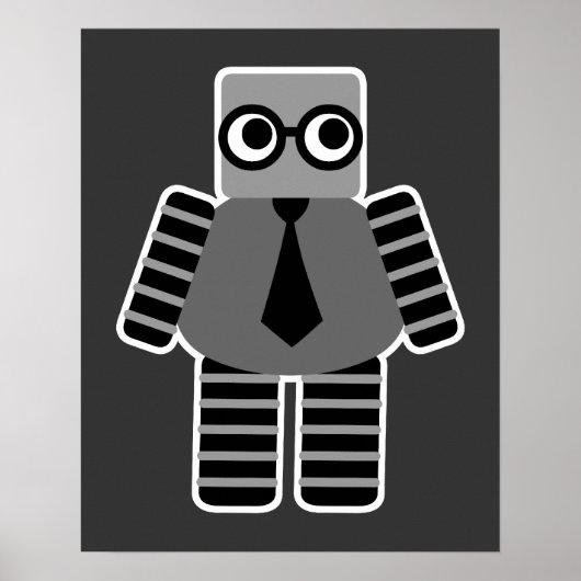 Smart Geek Robot Poster (Vorne)