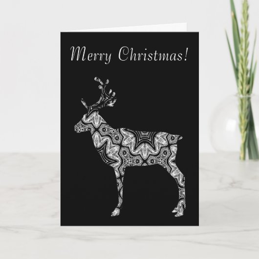 Smart Geometric Muster Reindeer Frohe Weihnachten (Vorderseite)