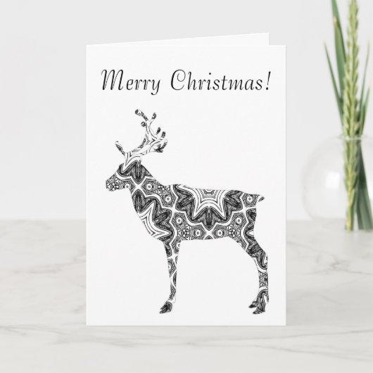 Smart Geometric Muster Reindeer Frohe Weihnachten (Vorderseite)