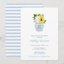 Smart Ginger Jar Sunflowers Boy Baby Shower