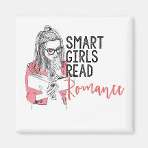 Smart Girls Romance Square Magnet lesen