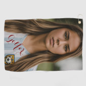 Smart Golfer Girl Golf Handtuch (Horizontal)