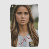 Smart Golfer Girl Golf Handtuch (Vorderseite)