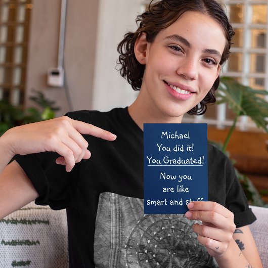 Smart Grad Funny Spaß Abschluss Herzlichen Glückwu Karte