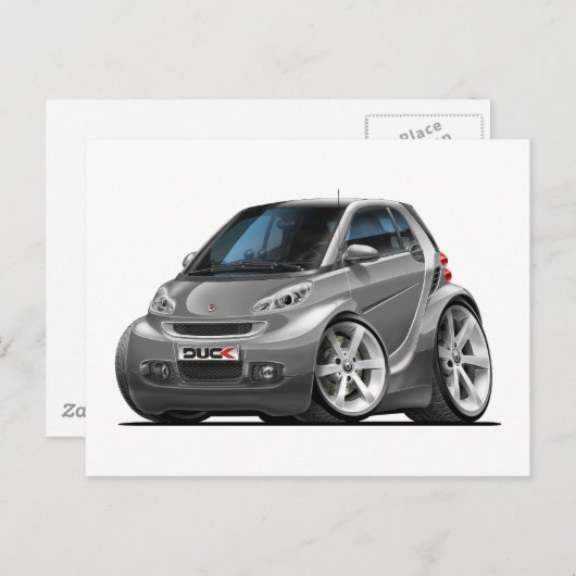 Smart Gray Car Postkarte (Vorne/Hinten)