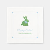 Smart Green and Blue Oaster Rabbit Brunch Party Serviette (Vorderseite)