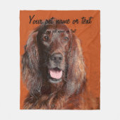 Smart Irish Setter Dog Fleecedecke (Vorderseite)