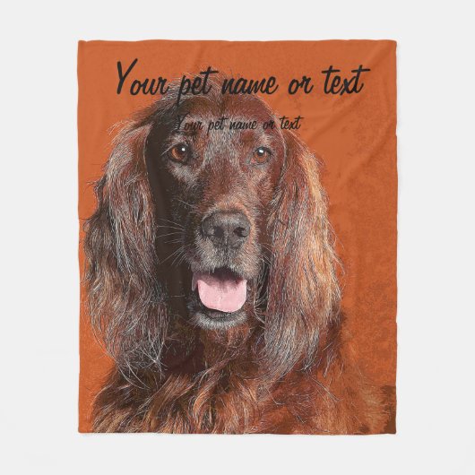 Smart Irish Setter Dog Fleecedecke (Vorderseite)