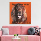 Smart Irish Setter Dog Leinwanddruck (Insitu (Wohnzimmer))