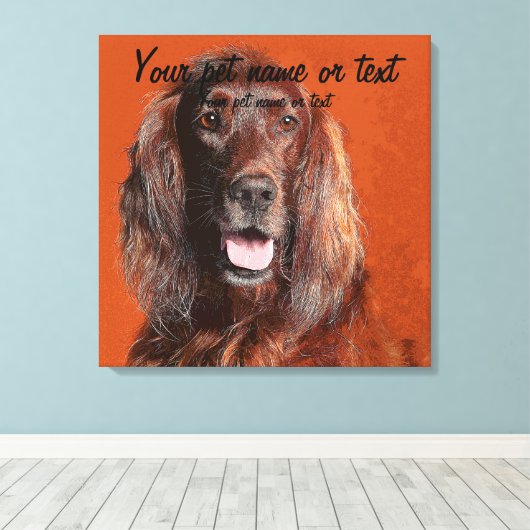 Smart Irish Setter Dog Leinwanddruck (Insitu (Holzboden))