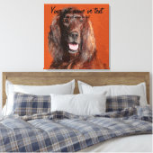 Smart Irish Setter Dog Leinwanddruck (Insitu (Schlafzimmer))