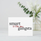 Smart ist der neue Gangsta Postkarte (Stehend Vorderseite)