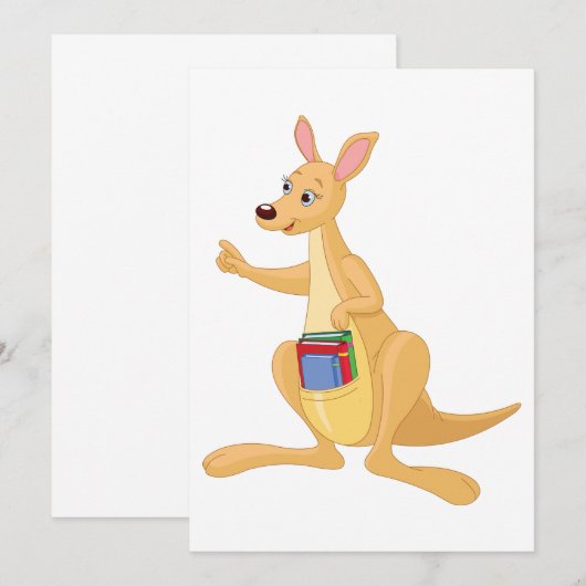 Smart Kangaroo Einladung (Vorne/Hinten)