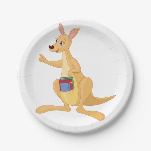 Smart Kangaroo Pappteller (Vorderseite)