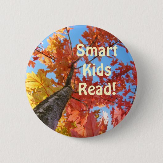 Smart Kids Read! Schaltflächen Autumn Tree Blätter Button (Vorderseite)