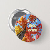 Smart Kids Read! Schaltflächen Autumn Tree Blätter Button (Vorne & Hinten)
