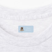 Smart Kitten with Glasses Blue Name Etiketten (Befestigt)