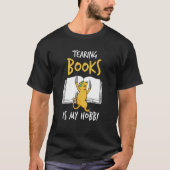 Smart Kitty Cat Eigentümer Clever Feline Book Fun T-Shirt (Vorderseite)