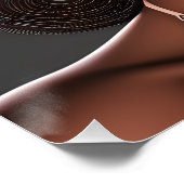 Smart Königin Auburn Brown Hair Black Melanin Afro Poster (Ecke)