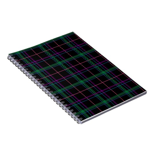 Smart Lila Green Tartan Notizblock (Rechte Seite)