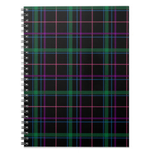 Smart Lila Green Tartan Notizblock