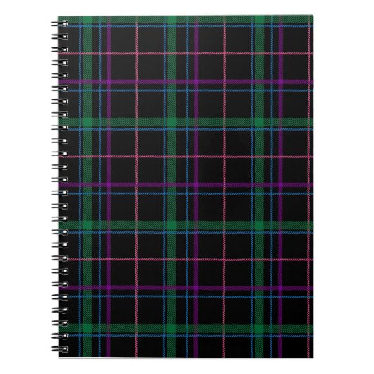 Smart Lila Green Tartan Notizblock (Vorderseite)