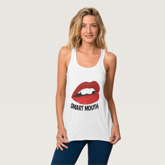 SMART MOUTH Ladys Funny T - Shirt (Vorderseite Vollansicht)