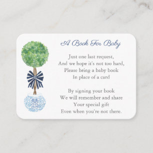 Smart Navy Blue Baby Showbucher anfordern Gedicht Begleitkarte