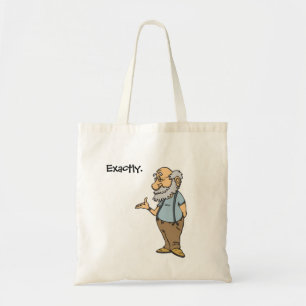 Smart Old Man Cartoon, lustige, ältere Weisheit Tragetasche