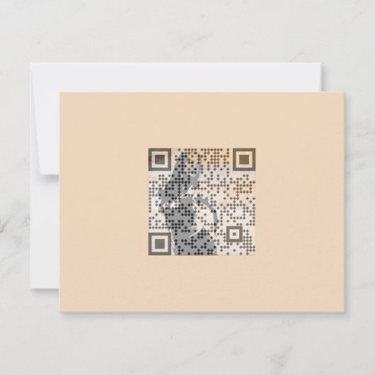Smart Orange Shades Monochrome Indie Song Qr Code Einladung (Vorderseite)