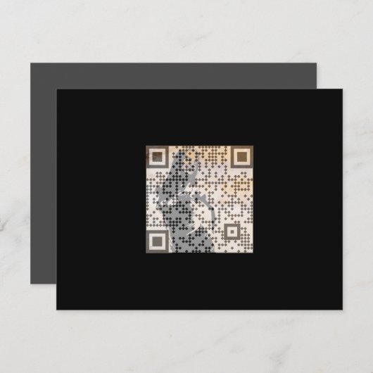 Smart Orange Shades Monochrome Indie Song Qr Code Einladung (Vorne/Hinten)