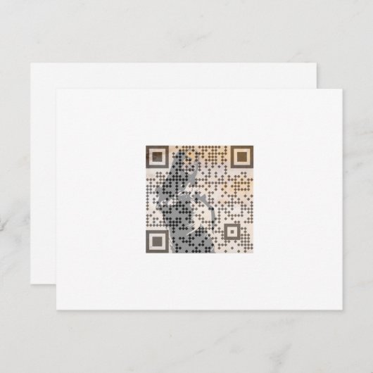 Smart Orange Shades Monochrome Indie Song Qr Code Einladung (Vorne/Hinten)