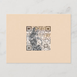 Smart Orange Shades Monochrome Indie Song Qr Code Postkarte